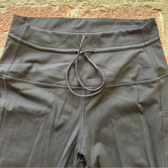 Tavi 7/8 Tie Waist Pocket Tight Leggings Yoga Pants Black Size Large - Picture 2 of 16